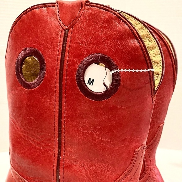 NEW — Black Star Matador Western Booties Cherry Red Size 11 - Picture 11 of 14